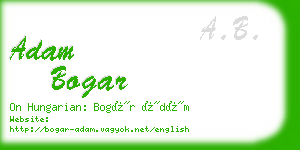 adam bogar business card